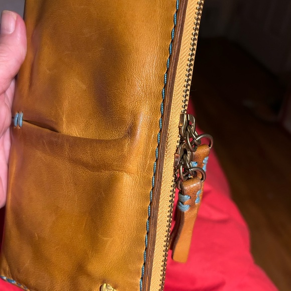 49 Square Miles Black and Red Leather Wallet - Picture 9 of 15